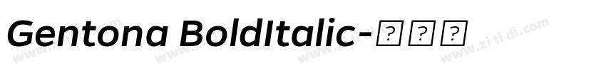 Gentona BoldItalic字体转换